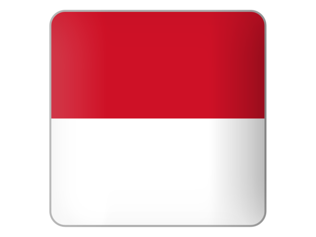 Square icon. Download flag icon of Indonesia at PNG format