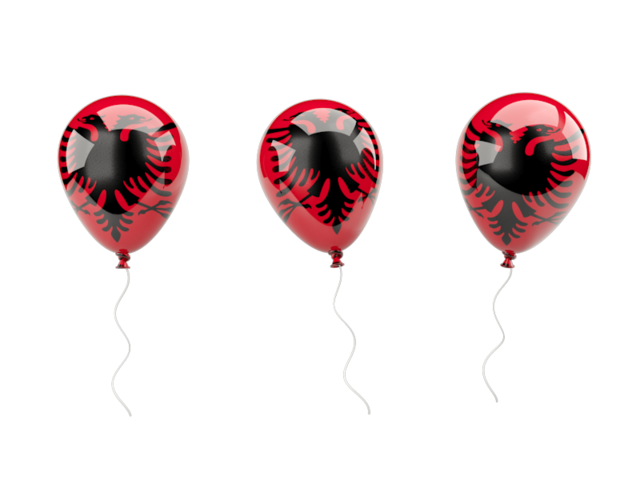 Air balloons. Download flag icon of Albania at PNG format