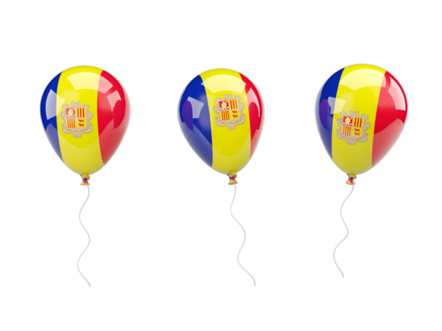 Air balloons. Download flag icon of Andorra at PNG format