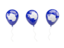 Antarctica. Air balloons. Download icon.