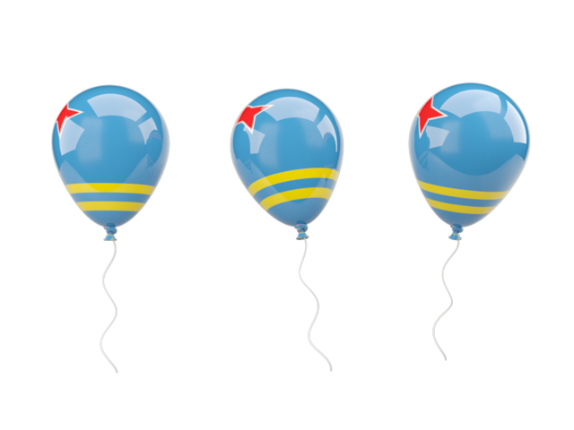 Air balloons. Download flag icon of Aruba at PNG format