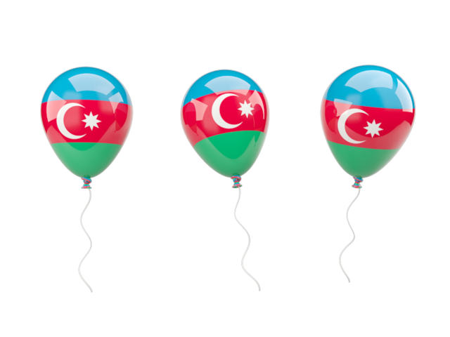 Air balloons. Download flag icon of Azerbaijan at PNG format