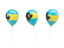 Bahamas. Air balloons. Download icon.