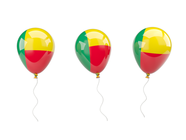 Air balloons. Download flag icon of Benin at PNG format