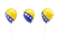 Bosnia and Herzegovina. Air balloons. Download icon.