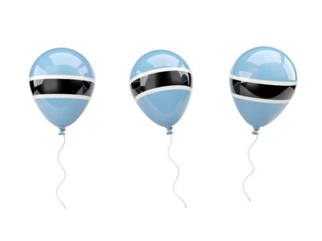 Air balloons. Download flag icon of Botswana at PNG format