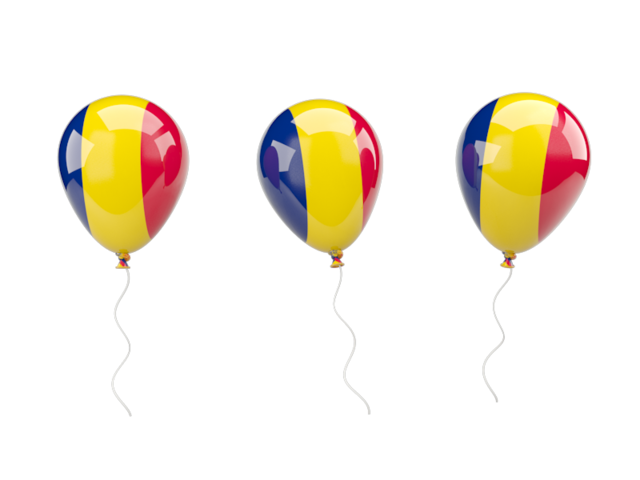 Air balloons. Download flag icon of Chad at PNG format