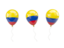 Colombia. Air balloons. Download icon.