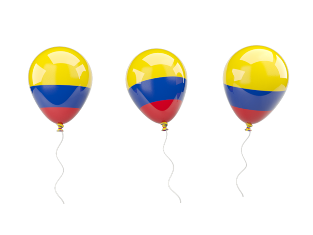Air balloons. Download flag icon of Colombia at PNG format