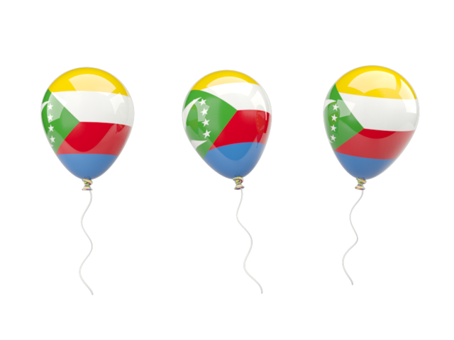 Air balloons. Download flag icon of Comoros at PNG format