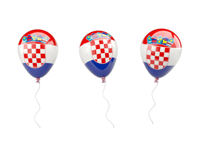 Air balloons. Download flag icon of Croatia at PNG format