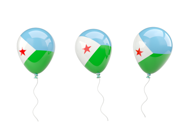 Air balloons. Download flag icon of Djibouti at PNG format