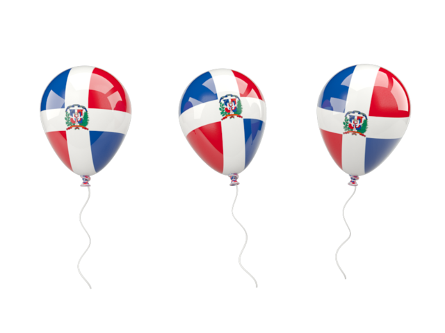 Air balloons. Download flag icon of Dominican Republic at PNG format