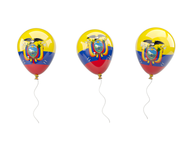 Air balloons. Download flag icon of Ecuador at PNG format