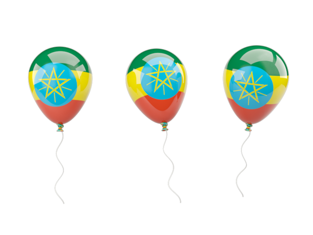 Air balloons. Download flag icon of Ethiopia at PNG format