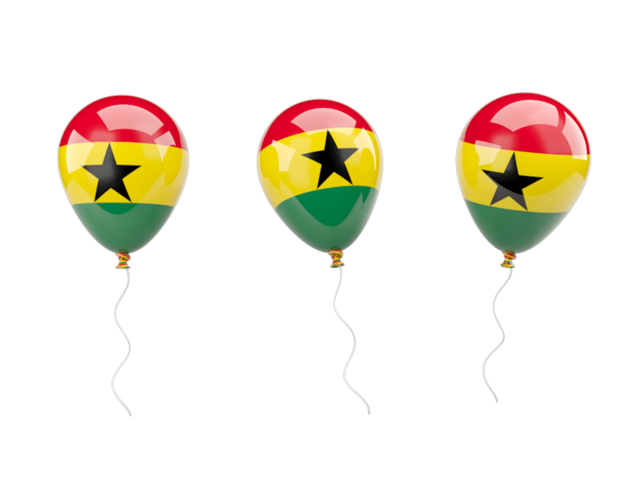 Air balloons. Download flag icon of Ghana at PNG format