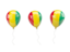 Guinea. Air balloons. Download icon.