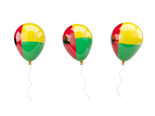 Air balloons. Download flag icon of Guinea-Bissau at PNG format
