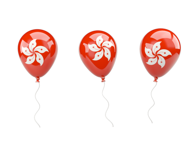 Air balloons. Download flag icon of Hong Kong at PNG format