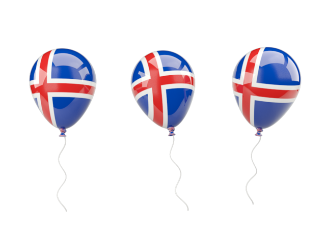 Air balloons. Download flag icon of Iceland at PNG format
