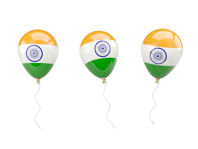 Air balloons. Download flag icon of India at PNG format