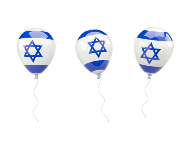 Air balloons. Download flag icon of Israel at PNG format