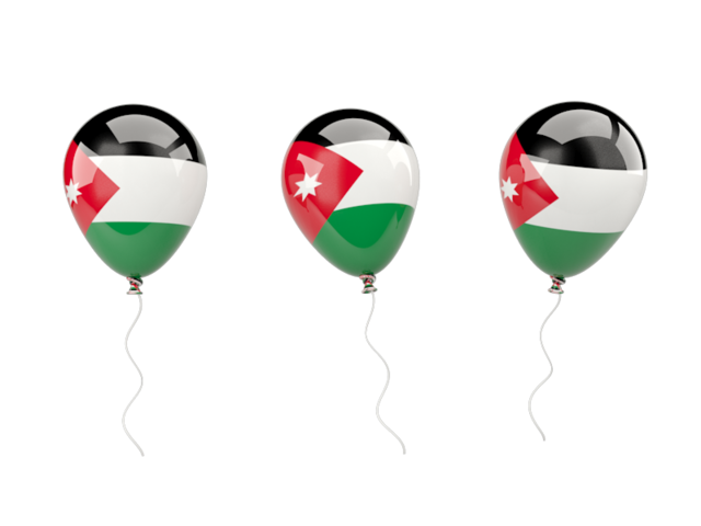 Air balloons. Download flag icon of Jordan at PNG format