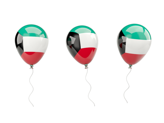 Air balloons. Download flag icon of Kuwait at PNG format