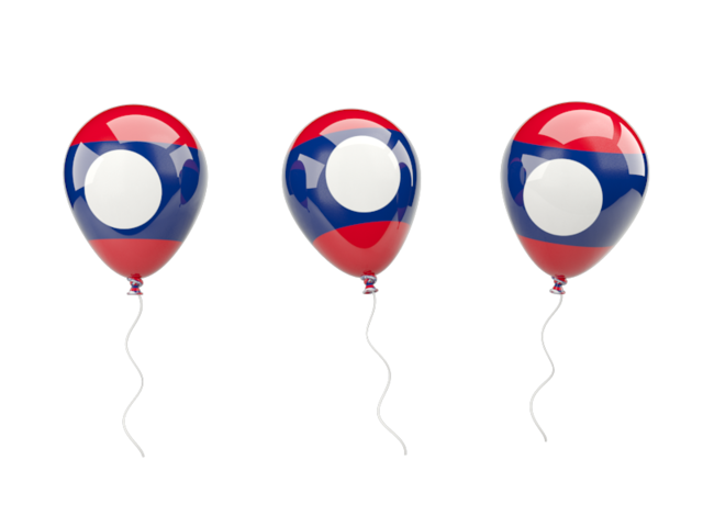 Air balloons. Download flag icon of Laos at PNG format