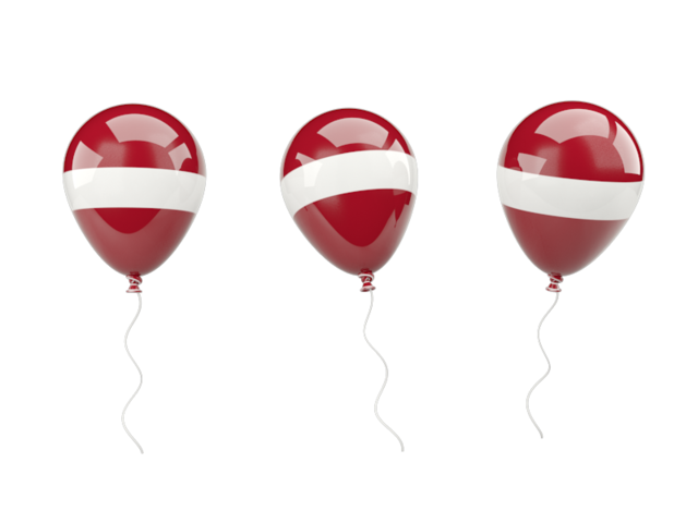 Air balloons. Download flag icon of Latvia at PNG format