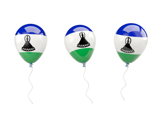 Air balloons. Download flag icon of Lesotho at PNG format