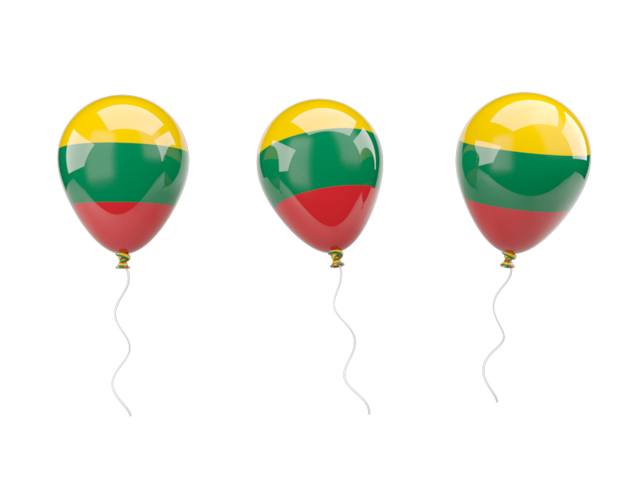 Air balloons. Download flag icon of Lithuania at PNG format