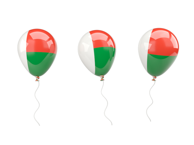 Air balloons. Download flag icon of Madagascar at PNG format