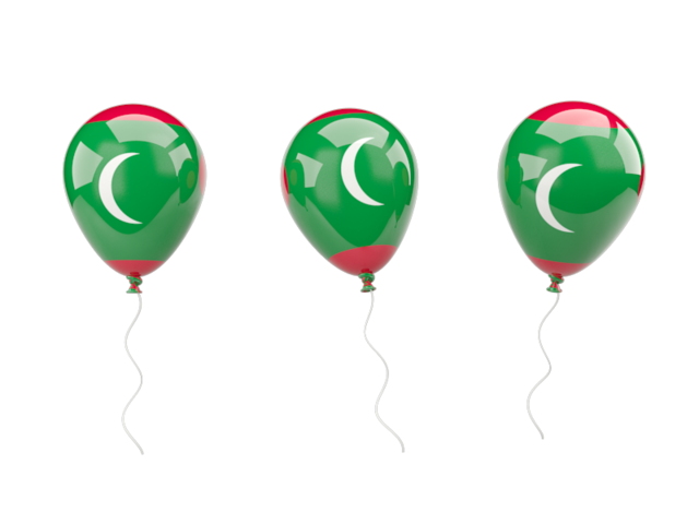 Air balloons. Download flag icon of Maldives at PNG format