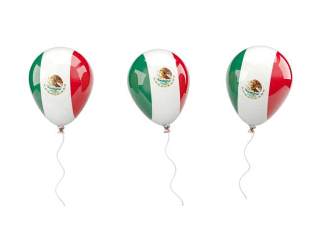 Air balloons. Download flag icon of Mexico at PNG format