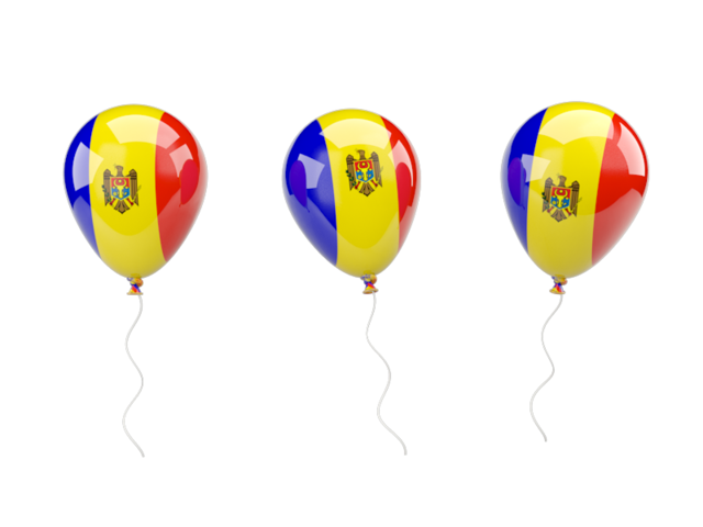 Air balloons. Download flag icon of Moldova at PNG format