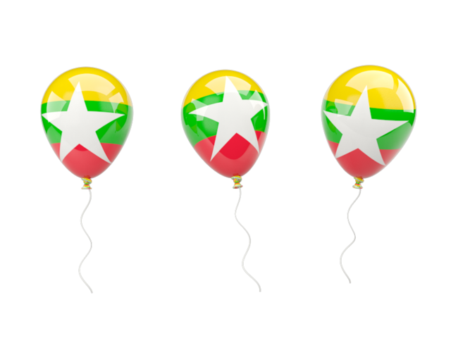 Air balloons. Download flag icon of Myanmar at PNG format