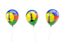 New Caledonia. Air balloons. Download icon.