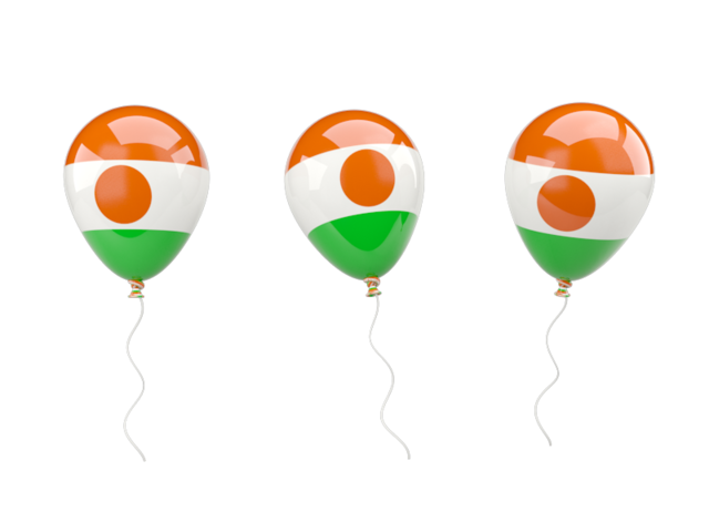 Air balloons. Download flag icon of Niger at PNG format