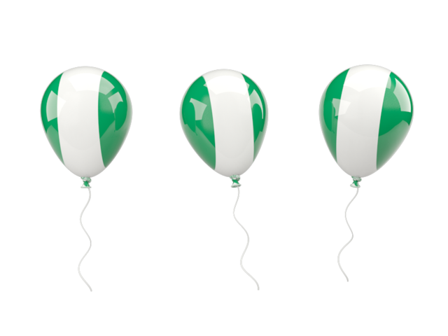 Air balloons. Download flag icon of Nigeria at PNG format