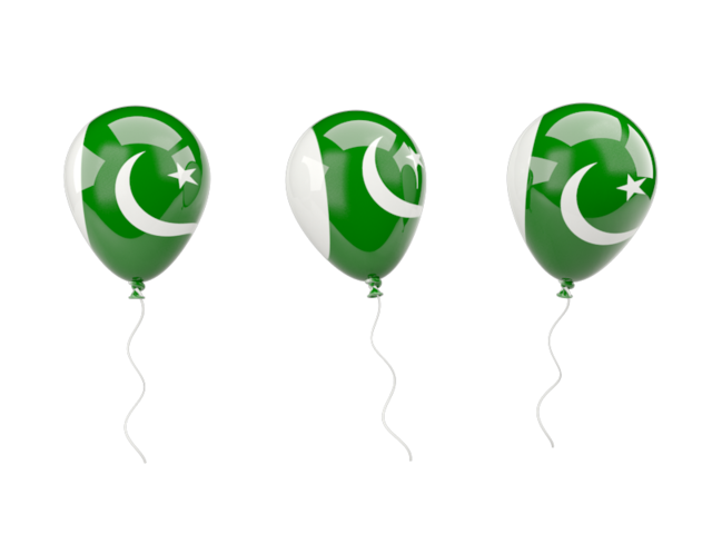 Air balloons. Download flag icon of Pakistan at PNG format