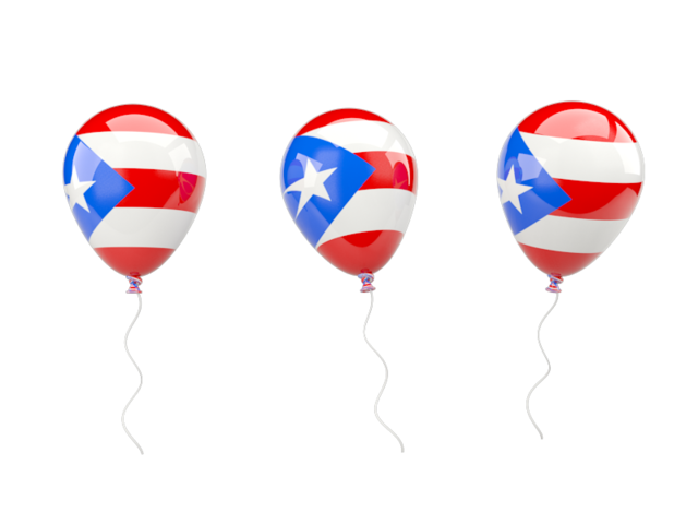 Air balloons. Download flag icon of Puerto Rico at PNG format