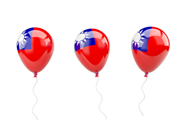 Air balloons. Download flag icon of Taiwan at PNG format