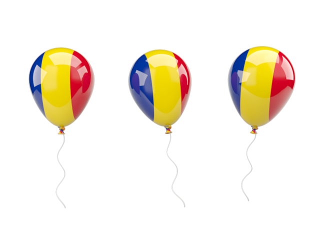 Air balloons. Download flag icon of Romania at PNG format