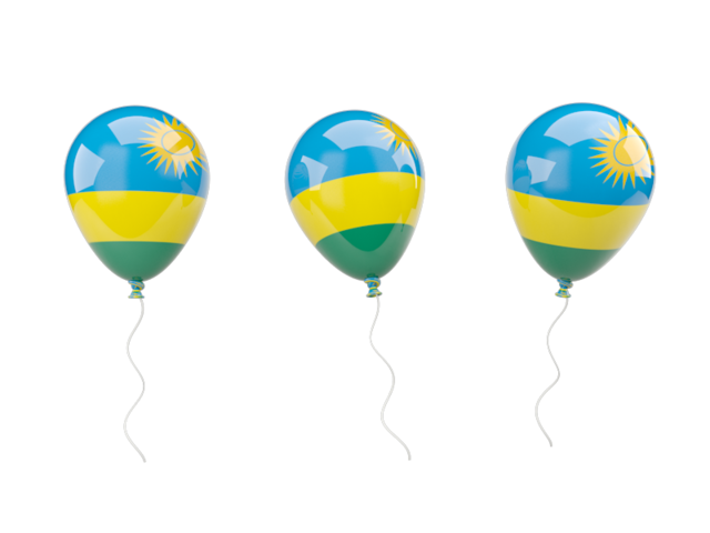 Air balloons. Download flag icon of Rwanda at PNG format