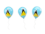 Saint Lucia. Air balloons. Download icon.