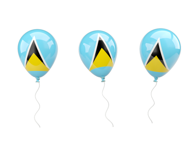 Air balloons. Download flag icon of Saint Lucia at PNG format