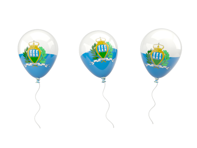 Воздушный шар. Скачать флаг. Сан-Марино