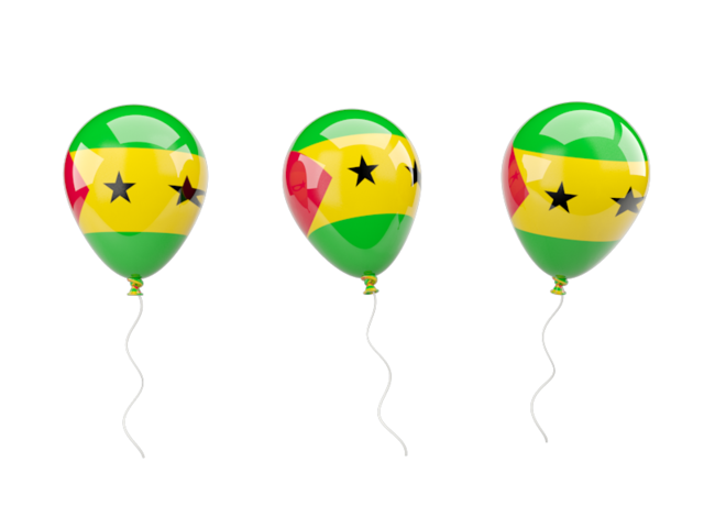 Air balloons. Download flag icon of Sao Tome and Principe at PNG format