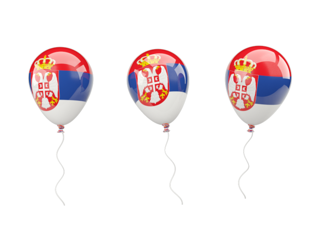 Air balloons. Download flag icon of Serbia at PNG format